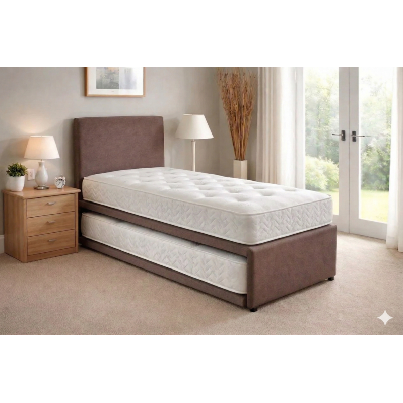 Dual Season Memory Sprung Divan Guest Bed with 2 x Mattresses