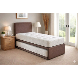 Ashbourne Coil Sprung Divan Guest Bed Set with 2 x Mattresses