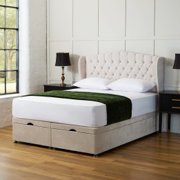 Contract Chelsea Winged Ottoman Divan Bed Set